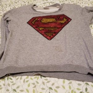 Gray Superman sweater